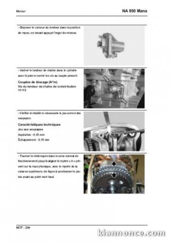 Manuel atelier Aprilia Mana 850 - 2008 - Fr.
