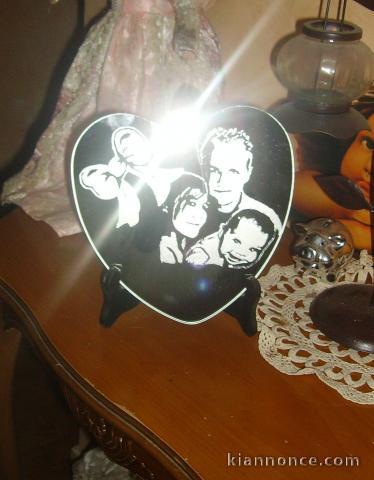 gravure portrait miroir coeur