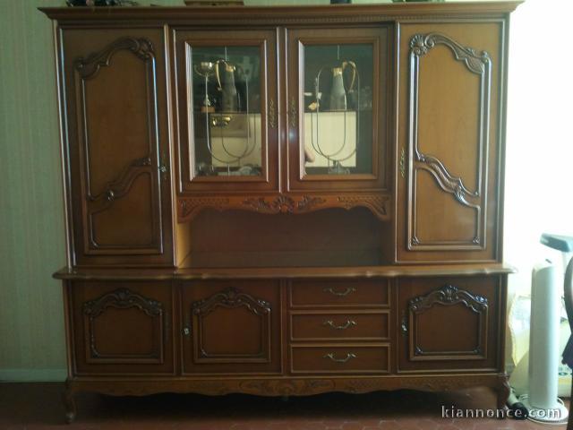 Buffet bibliotheque + table de salle a manger 