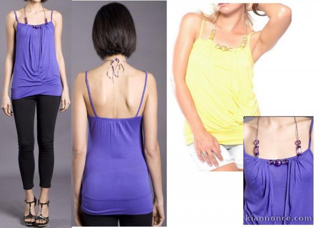 Débardeur  col en collier 