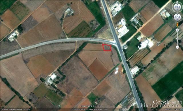 Terrain bord de la route