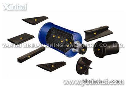 Garnitures en caoutchouc pour broyeurs