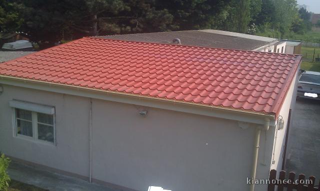 Pose de panneau tôle imitation tuile isolé ou non