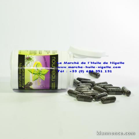 Huile de nigelle pure et produits naturels