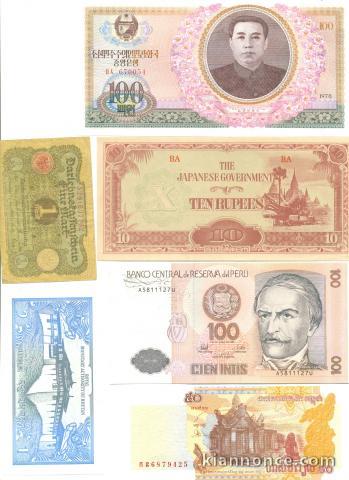 Echange Billets de Banques.