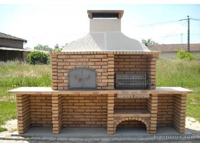 BARBECUE ET FOUR EN BRIQUE LEOPARD FF REF 217