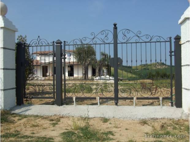 Portail fer forge modele "giovanna" 