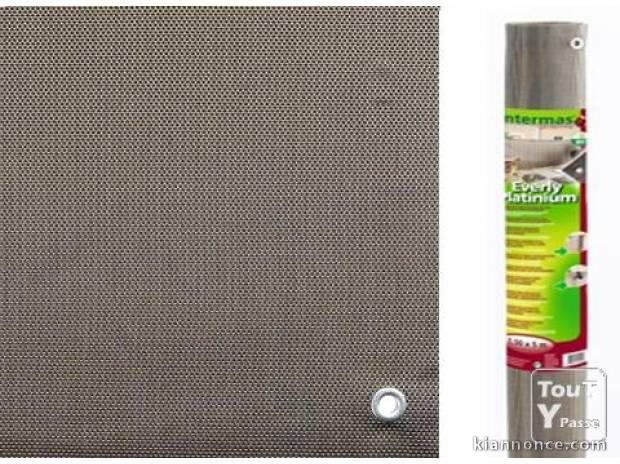 Brise vue GRIS PLATINE avec oeillets de finition 