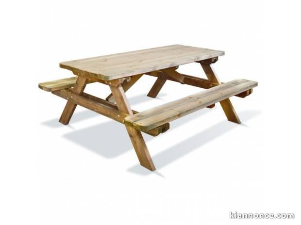 Table de pique nique très résistante prix promo