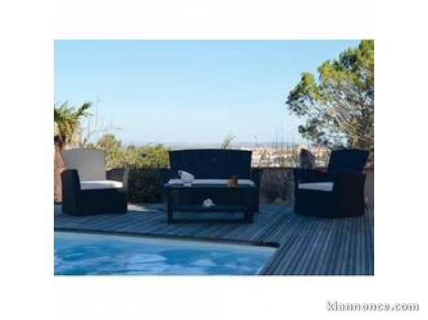 Salon de jardin 4 personnes passo a prix mini