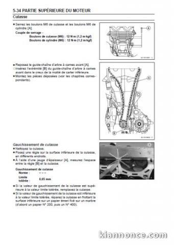 Manuel atelier Kawasaki 650 Versys - 2007 - Fr