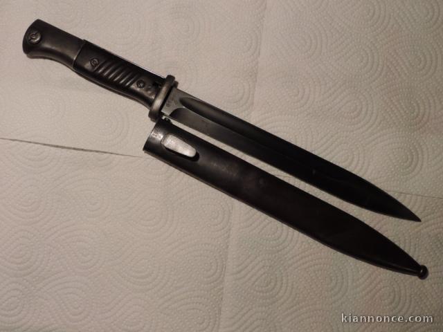 Je vends cette bayonette allemand Mauser, F. Herder1940, origine