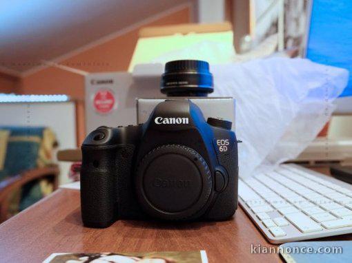Canon 6D + sacoche + 4 batteries + 2 objectifs