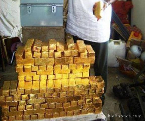 or pur en poudre et en lingot de qualité supérieure