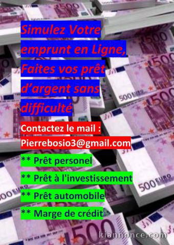 Offre de prêt entre particulier