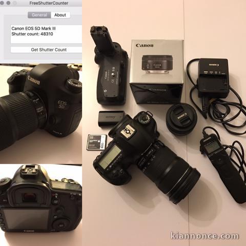 Canon Eos 5D Mark III + 24-105 + 50mm + grip