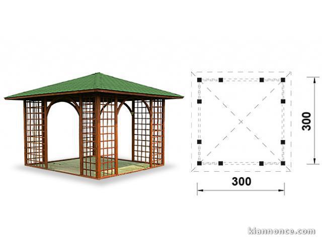 GAZEBOS EN BOIS TOP QUALITE
