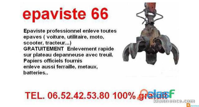 enlevement èpave debarrasse gratuit dans tout le 66