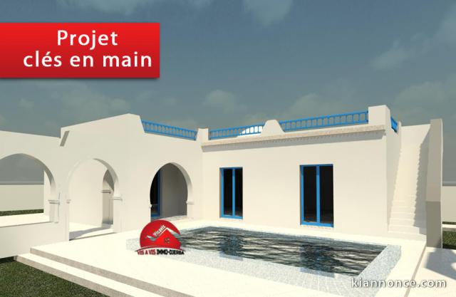A VENDRE UN PROJET DE CONSTRUCTION D UNE VILLA A HOUMT SOUK DJERB