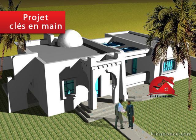 A VENDRE UN PROJET D UNE MAISON CLÉ EN MAIN A HOUMT SOUK DJERBA