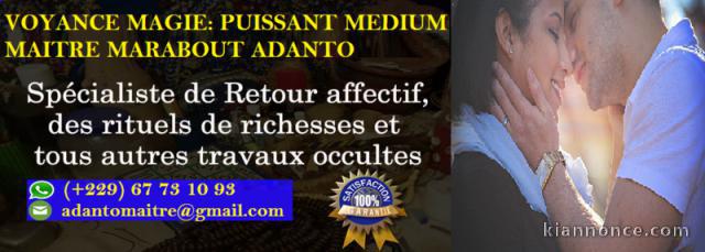 Rituel de Retour Amoureux du maitre Adanto