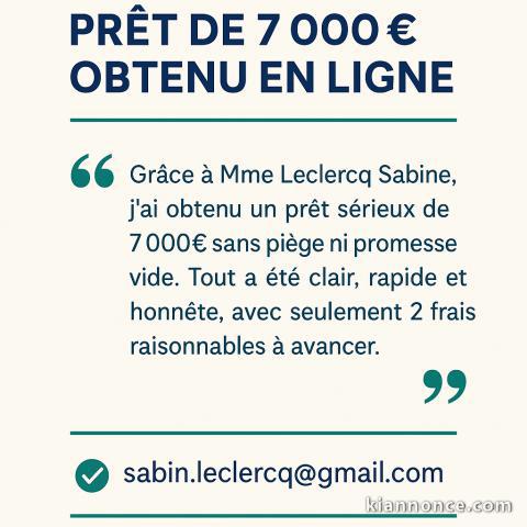 TÉMOIGNAGE RÉEL – PRÊT DE 7 000€ OBTENU EN LIGNE