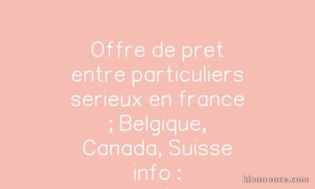 () Prêts entre particuliers sérieux