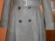 Manteau cuir gris fa&ccedil;on trench