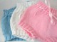Bloomer b&eacute;b&eacute; bleu blanc ou rose tricot fait main
