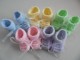  chaussons tricot b&eacute;b&eacute; laine tricot fait main layette