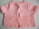 cardigan rose 12 mois tricot laine b&eacute;b&eacute; fait main