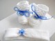 Ensemble bandeau et chaussons b&eacute;b&eacute; tricot laine