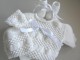 Trousseau Blanc b&eacute;b&eacute; tricot fait main
