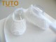 Explication TUTO ballerine layette b&eacute;b&eacute; tricot laine