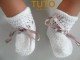 Explication TUTO chaussons layette b&eacute;b&eacute; tricot laine