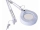 Lampe loupe en m&eacute;tal blanc