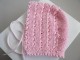 Bonnet, b&eacute;guin ROSE b&eacute;b&eacute; tricot laine fait main
