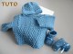 Tuto tricot b&eacute;b&eacute; trousseau BLEU Torsade 