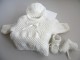 Trousseau b&eacute;b&eacute; blanc astra, laine tricot b&eacute;b&eacute; fait main