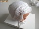 Explications tricot b&eacute;b&eacute;, b&eacute;guin bonnet tuto laine bb fait main