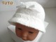 Explications tricot b&eacute;b&eacute;, chapeau laine fait main fille