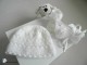 Tricot layette bb fait main, bonnet et chaussons