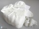 Tricot layette bb fait main, brassi&egrave;re, bonnet, chaussons, b&eacute;guin