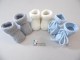 Lot chaussons PAS CHERS tricot b&eacute;b&eacute; tricot&eacute; main GARCON