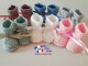 Chaussons tricot b&eacute;b&eacute; mod&egrave;les layette bb tricot&eacute;s main