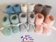 Bonnet et chaussons mod&egrave;les layette tricot&eacute;s main tricot b&eacute;b&eacute; et 