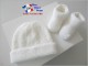 Bonnet et chaussons mod&egrave;les layette tricot&eacute;s main tricot b&eacute;b&eacute; et 